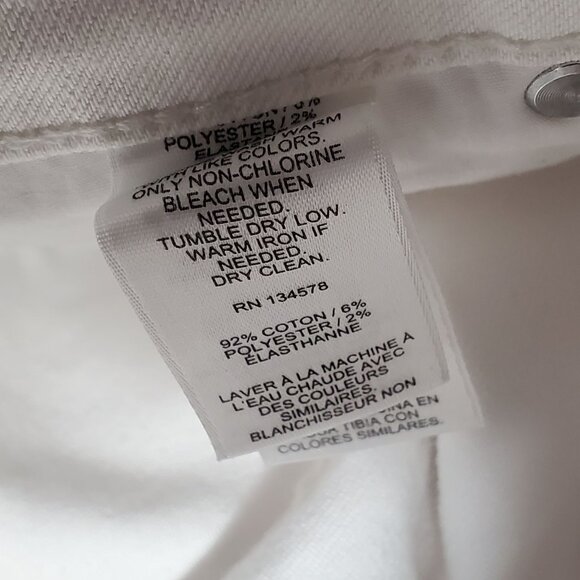 NWT Vineyard Vines Denim Skirt Women's 10 White Solid Raw-Hem Jeans Casual - Picture 7 of 7